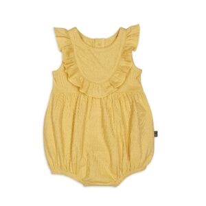 Modern Moments Flutter Sleeve Bubble  Romper Yellow Sz 12M